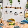 Koyoto Suspension, Boule lumineuse, Suspension Écru, Noir, 4 lumières