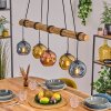 Ripoll Suspension, Boule lumineuse, Suspension Écru, Noir, 5 lumières
