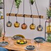 Ripoll Suspension, Boule lumineuse, Suspension Écru, Noir, 5 lumières