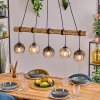 Koyoto Suspension, Boule lumineuse, Suspension Écru, Noir, 5 lumières