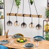 Koyoto Suspension, Boule lumineuse, Suspension Écru, Noir, 5 lumières