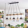 Koyoto Suspension, Boule lumineuse, Suspension Écru, Noir, 5 lumières