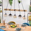 Koyoto Suspension, Boule lumineuse, Suspension Écru, Noir, 5 lumières