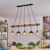 Koyoto Suspension, Boule lumineuse, Suspension Écru, Noir, 5 lumières