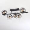 Koyoto Plafonnier, Boule lumineuse Clair, Fumé, 5 lumières