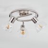 Saire Plafonnier, Spot de plafond Chrome, Nickel mat, 3 lumières