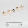 Saire Plafonnier, Spot de plafond Chrome, Laiton, 4 lumières
