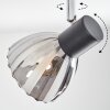 Saire Plafonnier, Spot de plafond Chrome, Noir, 4 lumières