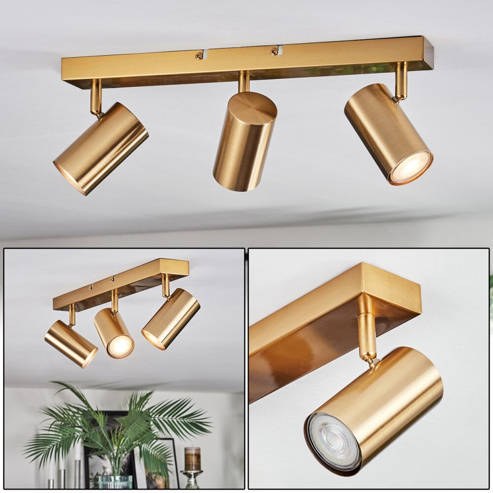 Javel Plafonnier, Spot de plafond Or, 3 lumières main product photo