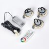 Paron Spot encastrable au plafond, Spot de plafond, Spot encastrable LED Chrome, 3 lumières, Télécommandes