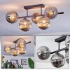 Chehalis Plafonnier, Boule lumineuse Noir, 5 lumières