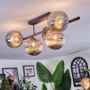 Chehalis Plafonnier, Boule lumineuse Noir, 5 lumières
