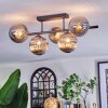 Chehalis Plafonnier, Boule lumineuse Noir, 5 lumières