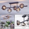 Chehalis Plafonnier, Boule lumineuse Noir, 5 lumières