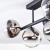 Chehalis Plafonnier, Boule lumineuse Noir, 5 lumières