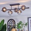 Chehalis Plafonnier, Boule lumineuse Noir, 5 lumières
