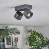 Narel Plafonnier, Spot de plafond LED Noir, 2 lumières