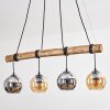 Koyoto Suspension, Boule lumineuse, Suspension Écru, Noir, 4 lumières