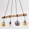 Ripoll Suspension, Boule lumineuse, Suspension Écru, Noir, 4 lumières