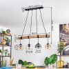 Ripoll Suspension, Boule lumineuse, Suspension Écru, Noir, 4 lumières