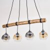 Ripoll Suspension, Boule lumineuse, Suspension Écru, Noir, 4 lumières
