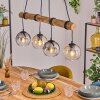 Koyoto Suspension, Boule lumineuse, Suspension Écru, Noir, 4 lumières