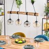 Koyoto Suspension, Boule lumineuse, Suspension Écru, Noir, 4 lumières