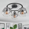 Ripoll Plafonnier, Boule lumineuse Clair, Fumé, 3 lumières
