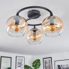 Koyoto Plafonnier, Boule lumineuse Ambre, Clair, 3 lumières