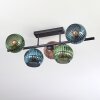 Koyoto Plafonnier, Boule lumineuse Bleu, Vert, Cuivré, 5 lumières