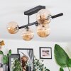 Chehalis Plafonnier, Boule lumineuse Noir, 5 lumières
