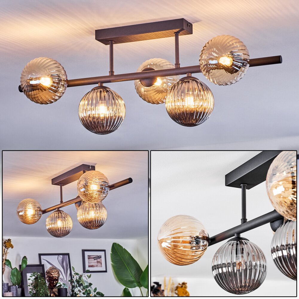 Chehalis Plafonnier, Boule lumineuse Noir, 5 lumières main product photo