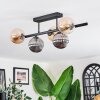 Chehalis Plafonnier, Boule lumineuse Noir, 5 lumières