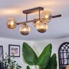 Chehalis Plafonnier, Boule lumineuse Noir, 5 lumières