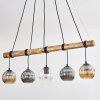 Ripoll Suspension, Boule lumineuse, Suspension Écru, Noir, 5 lumières