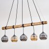 Ripoll Suspension, Boule lumineuse, Suspension Écru, Noir, 5 lumières