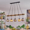 Ripoll Suspension, Boule lumineuse, Suspension Écru, Noir, 5 lumières