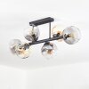 Ripoll Plafonnier, Boule lumineuse Ambre, Clair, Fumé, 6 lumières
