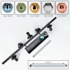 Koyoto Plafonnier, Boule lumineuse Bleu, Chrome, Or, Vert, Cuivré, Fumé, 5 lumières