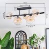 Chehalis Plafonnier, Boule lumineuse Ambre, Clair, 5 lumières