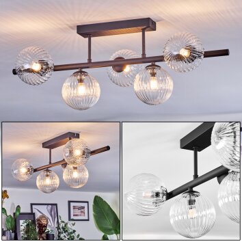 Chehalis Plafonnier, Boule lumineuse Clair, 5 lumières Chehalis Plafonnier, Boule lumineuse Clair, 5 lumières