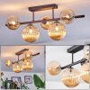 Chehalis Plafonnier, Boule lumineuse Ambre, 5 lumières