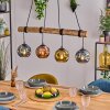 Ripoll Suspension, Boule lumineuse, Suspension Écru, Noir, 4 lumières