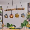 Ripoll Suspension, Boule lumineuse, Suspension Écru, Noir, 4 lumières