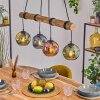 Ripoll Suspension, Boule lumineuse, Suspension Écru, Noir, 4 lumières