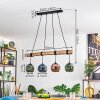 Ripoll Suspension, Boule lumineuse, Suspension Écru, Noir, 4 lumières