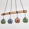 Ripoll Suspension, Boule lumineuse, Suspension Écru, Noir, 4 lumières