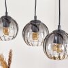 Koyoto Suspension, Boule lumineuse, Suspension Écru, Noir, 4 lumières