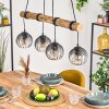 Koyoto Suspension, Boule lumineuse, Suspension Écru, Noir, 4 lumières