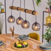 Koyoto Suspension, Boule lumineuse, Suspension Écru, Noir, 4 lumières